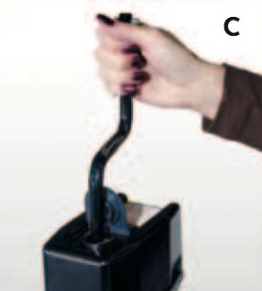 Emergency crank handle Emergency crank handle