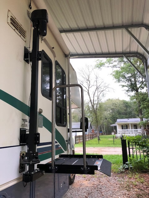 Handy Lift attached to RV