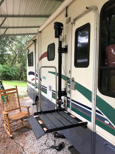 Handy Lift attached to RV